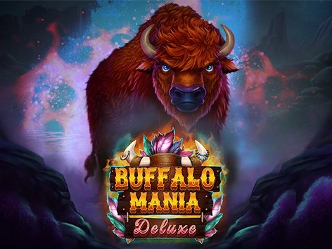 Buffalo Mania Deluxe logo by Light & Wonder Wolfy Casino