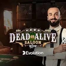 Enjoy Dead or Alive: Saloon by Evolution – logo hosted on wolfy.casino