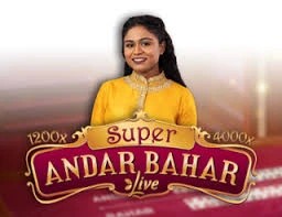 Super Andar Bahar slot visual from Evolution available on wolfy.casino